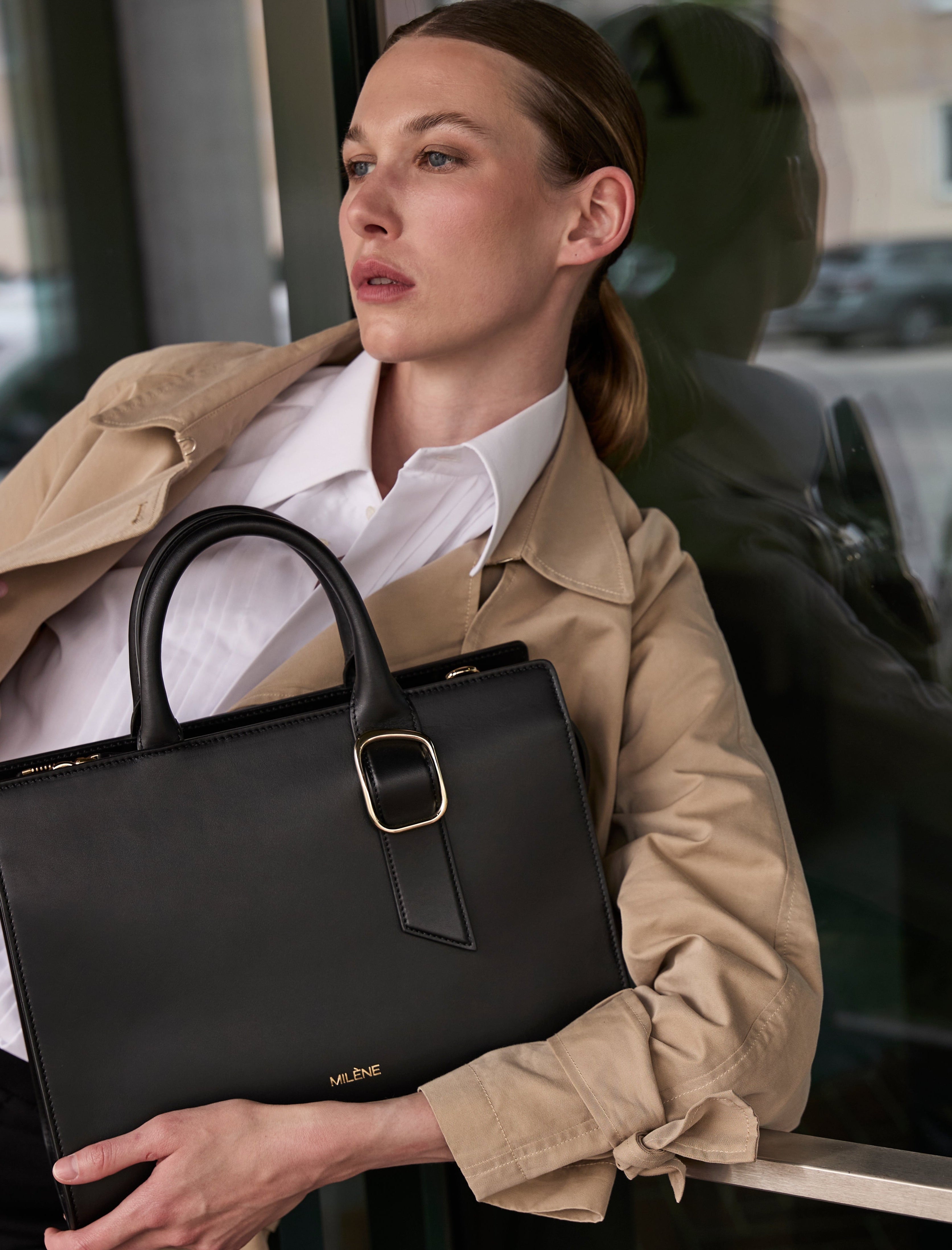 Inea Business Bag Midi Black – Milène