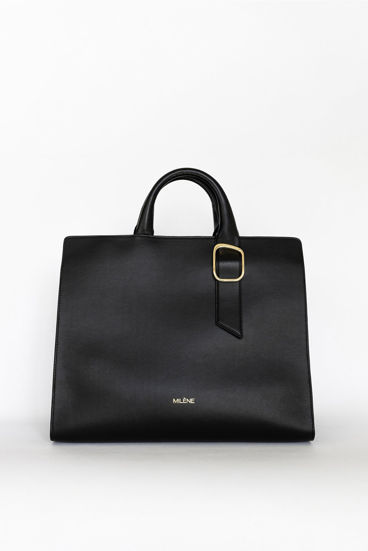 Laptoptasche in schwarz mit goldenen Details - Modell Inea