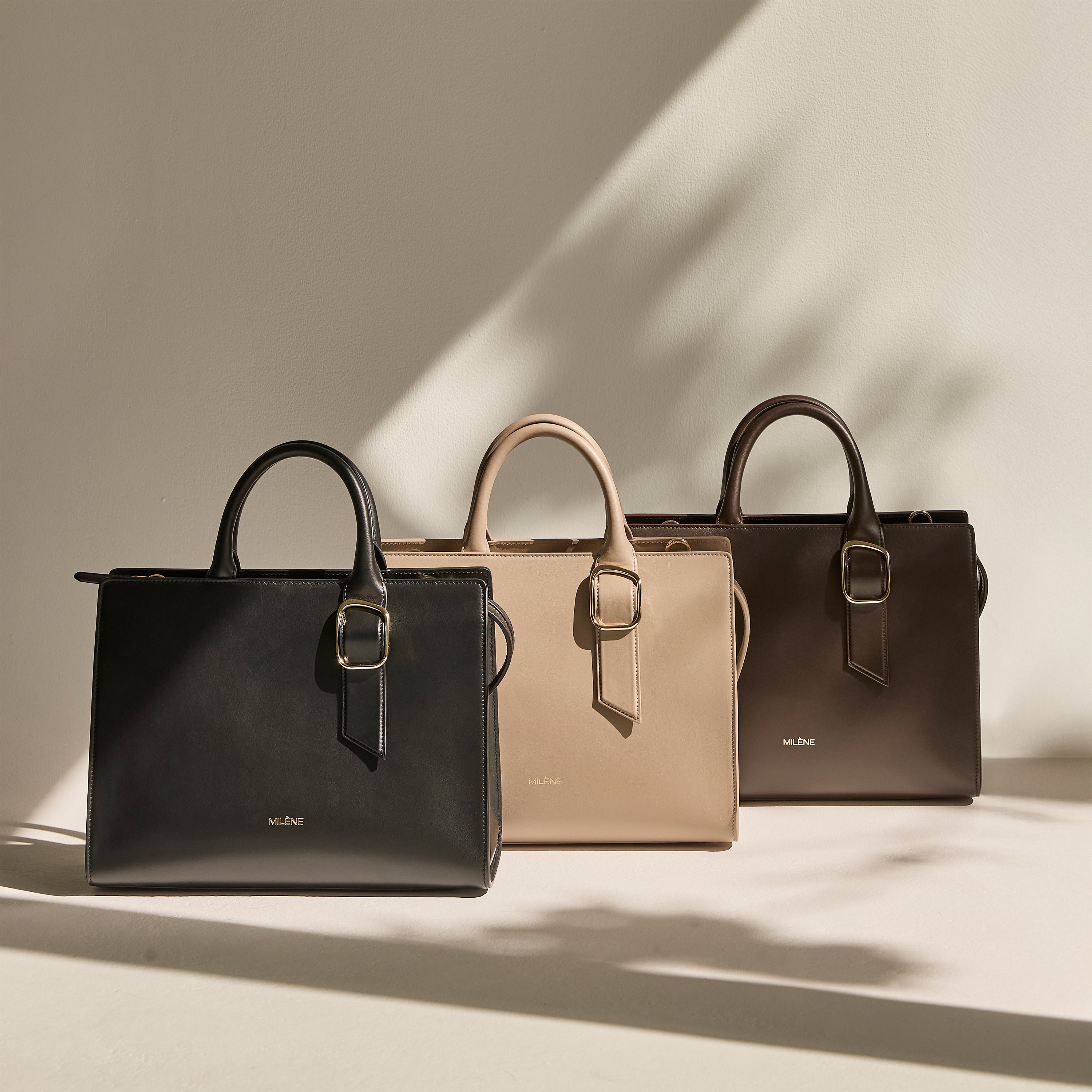 INEA Business Bag Midi in Black, Sand Beige und Espresso – Milene